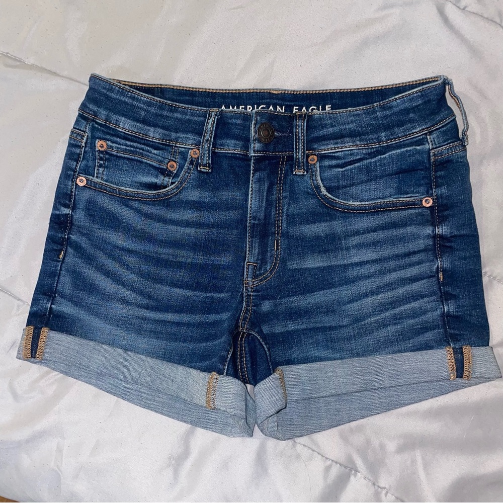 American Eagle Outfitters Dark Blue Jean Shorts